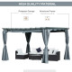 Outsunny 3.6 x 3(m) Outdoor Pergola with Retractable Roof and Curtains, Garden Gazebo Canopy Sun Shade Shelter with Aluminum Fra