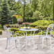 Outsunny 3 Piece Patio Bistro Set for 2, Outdoor Aluminium Garden Table and Chairs with Adjustable Footpads for Balcony, Garden 