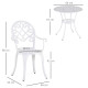 Outsunny 3 Piece Patio Bistro Set for 2, Outdoor Aluminium Garden Table and Chairs with Adjustable Footpads for Balcony, Garden 
