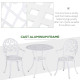 Outsunny 3 Piece Patio Bistro Set for 2, Outdoor Aluminium Garden Table and Chairs with Adjustable Footpads for Balcony, Garden 