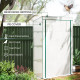 Outsunny 4 Tier Lean-to Mini Greenhouse with Reinforced PE Cover, Portable Small Greenhouse with Roll-Up Door, Green Hemmed Edgi