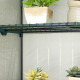 Outsunny 4 Tier Lean-to Mini Greenhouse with Reinforced PE Cover, Portable Small Greenhouse with Roll-Up Door, Grey Hemmed Edgin