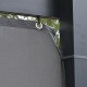 Outsunny 4 x 3(m) Outdoor Hardtop Gazebo with Curtains, Lean to Aluminium Pergola with Polycarbonate Roof, Garden Pavilion Sun S