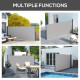 Outsunny 400 x x 160cm Retractable Side Awning - Light Grey