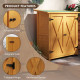 Outsunny 46.5 x 97cm Compact Wooden Storage Shed - Yellow