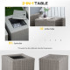 Outsunny 5 Pieces Outdoor PE Rattan Garden Furniture with Cushions, Patio Lounge Adjustable Backrest Chairs, Footstools and Cool