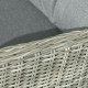 Outsunny 5 Pieces Rattan Bistro Set with Adjustable Back, Reclining Wicker Balcony Furniture with Cushions, Glass Top Coffee Tab
