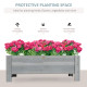 Outsunny 58L Garden Raised Bed Planter Grow Containers for Outdoor Patio Plant Flower Vegetable Pot Fir Wood, 100 x 36.5 x 36 cm