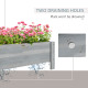 Outsunny 58L Garden Raised Bed Planter Grow Containers for Outdoor Patio Plant Flower Vegetable Pot Fir Wood, 100 x 36.5 x 36 cm
