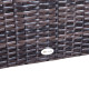 Outsunny 6 PC Rattan Sofa Coffee Table Set Sectional Wicker Weave Furniture for Garden Outdoor Conservatory w/ Pillow Cushion Br