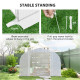 Outsunny 6 x 3 x 2m Walk-in Polytunnel Greenhouse, Zipped Roll Up Sidewalls, Mesh Door, 8 Mesh Windows, Tunnel Warm House Tent w