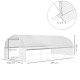 Outsunny 6 x 3 x 2m Walk-in Polytunnel Greenhouse, Zipped Roll Up Sidewalls, Mesh Door, 8 Mesh Windows, Tunnel Warm House Tent w