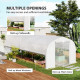 Outsunny 6 x 3 x 2m Walk-in Polytunnel Greenhouse, Zipped Roll Up Sidewalls, Mesh Door, 8 Mesh Windows, Tunnel Warm House Tent w