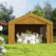 Outsunny 6m x 4m Garden Gazebo, Galvanised Marquee Party Tent with Removable Sides and Windows for Parties, Wedding and Events, 