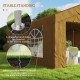 Outsunny 6m x 4m Garden Gazebo, Galvanised Marquee Party Tent with Removable Sides and Windows for Parties, Wedding and Events, 