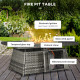 Outsunny Seven-Piece Firepit Table Rattan Sofa Set - Grey
