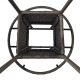 Outsunny 70cm Four-Person Wood-Effect Rattan Table - Grey