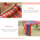 Outsunny Cotton Hammock Soft Portable Swing Sleeping w/ Headrest &amp; Side Pocket Deluxe Swing Chair for Beach, Yard, Bedroom, Pati
