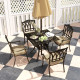 Outsunny Five-Piece Cast Aluminium Garden Dining Set - Bronze Tone
