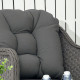 Outsunny Four-Piece Rattan Set, with Glass-Top Table - Light Grey