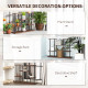 Outsunny Four-Tier Wooden Shelf Plant Stand