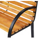 Outsunny Garden Bench, 122Lx60Wx80H cm-Steel/Wood