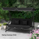 Outsunny Garden Swing Canopy Replacement 3 Seater, Waterproof Garden Swing Seat Canopy Cover, Windproof Anti-UV Sun Shade (Canop