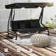 Outsunny Garden Swing Canopy Replacement 3 Seater, Waterproof Garden Swing Seat Canopy Cover, Windproof Anti-UV Sun Shade (Canop