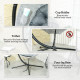 Outsunny Hanging Egg Chair Outdoor Indoor Garden Swing Chair with Folding Basket, Garden Hanging Chair with Stand, Thickened Cus