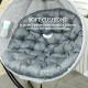 Outsunny Hanging Egg Chair Outdoor Indoor Garden Swing Chair with Folding Basket, Garden Hanging Chair with Stand, Thickened Cus