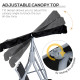 Outsunny Outdoor 3-Seater Swing Chair-Black