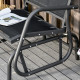 Outsunny Outdoor Gliding Swing Chair Garden Seat w/ Mesh Seat Curved Back Steel Frame Armrests Comfortable Lounge Furniture Dark