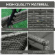 Outsunny Patio Rattan Sun Lounger, Dual Wicker Weave Outdoor Single Reclining Chair Furniture, 4-Level Adjustable Backrest w/ Re