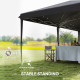 Outsunny Pop Up Gazebo, Double Roof Foldable Canopy Tent, Height Adjustable Wedding Awning Canopy w/ Carrying Bag, 6 m x 3 m x 2