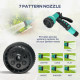 Outsunny Retractable Hose Reel Wall Mounted, 20+2m Garden Hose Pipe Reel with Lock, Auto Rewind, 7 in 1 Spray Nozzle, Includes W