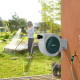 Outsunny Retractable Hose Reel Wall Mounted, 30+2m Garden Hose Pipe Reel with Lock, Auto Rewind, 7 in 1 Spray Nozzle, Includes W
