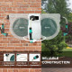 Outsunny Retractable Hose Reel Wall Mounted, 30+2m Garden Hose Pipe Reel with Lock, Auto Rewind, 7 in 1 Spray Nozzle, Includes W