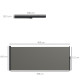 Outsunny Retractable Side Awning, Outdoor Privacy Screen for Garden, Hot Tub, Balcony, Terrace, Pool, 400 x 160cm, Dark Grey