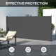 Outsunny Retractable Side Awning, Outdoor Privacy Screen for Garden, Hot Tub, Balcony, Terrace, Pool, 400 x 180cm, Dark Grey
