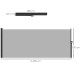 Outsunny Retractable Side Awning, Outdoor Privacy Screen for Garden, Hot Tub, Balcony, Terrace, Pool, 400 x 180cm, Light Grey