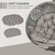 Outsunny Round Egg Basket Chair, with Steel Stand