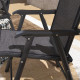 Outsunny Set of 6 Folding Garden Chairs, Metal Frame Garden Chairs Outdoor Patio Park Dining Seat with Breathable Mesh Seat, Dar