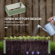 Outsunny Set of Two 60 x 100cm Galvanised Steel Planters, Green