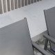 Outsunny Seven-Piece Metal Dining Set, with Glass-Top Table - Grey