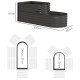 Outsunny Two-Tier Galvanised Steel Garden Planter - Dark Grey