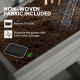 Outsunny Wall-mounted Wooden Garden Planters with Trellis, Drainage Holes and 3 Planter Boxes for Patio, Grey