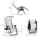 Outsunny Zero Gravity Garden Folding Patio Sun Lounger w/Cup Holder &amp; Canopy Shade White