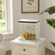 PawHut 14L Glass Fish Tank with Filter System, LED Lights, Water Pump, White