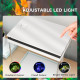 PawHut 14L Glass Fish Tank with Filter System, LED Lights, Water Pump, White