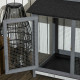 PawHut 2-Tier Large Rabbit Hutch Outdoor with Double Side Run Boxes, No-leak Plastic Tray, Ramp, 230 x 53 x 93.5cm, Light Grey